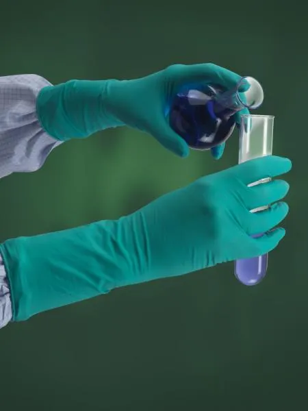 Перчатки резиновые лабораторные Touch N Tuff Blue#1