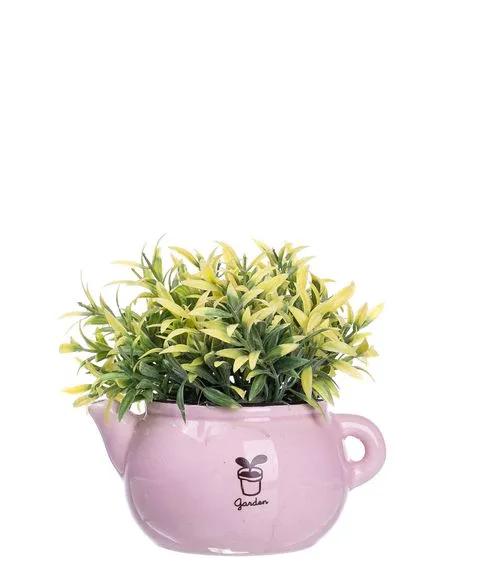 Декоративный керамический чайник с цветком ( 12 см) №298#1