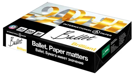 Бумага Ballet Brilliant CL A4, пл.80гр/м2, 1пач./2,5 кг#1