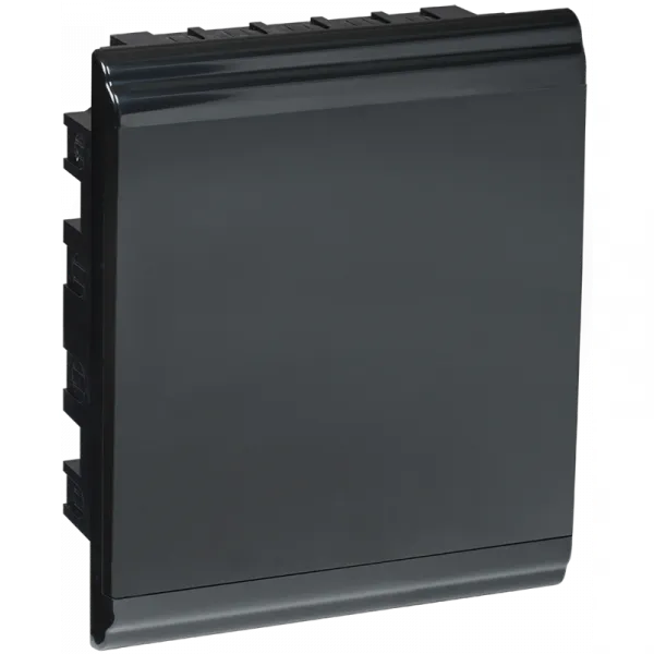 Корпус модульный пластиковый встраиваемый ЩРВ-П-24 черный черная дверь IP41 IEK#1