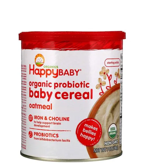 Органическая каша с пробиотиками для детей, овсяная Happy Baby, 198 г#1