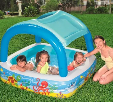 Детский надувной бассейн со съемным навесом, Bestway 52192#1