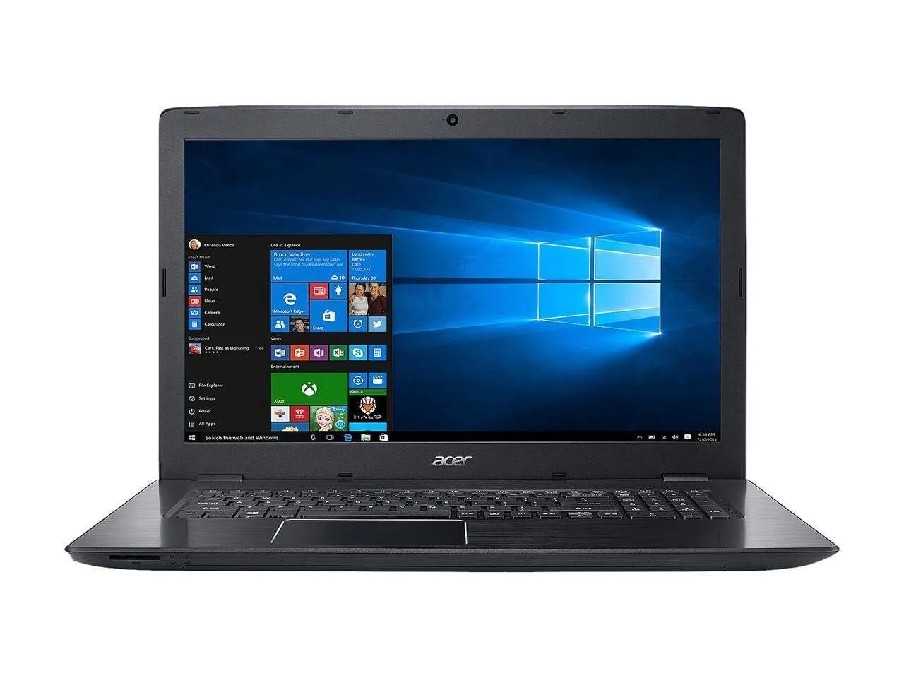 Ноутбук Acer E15/ Intel i5-7200U/ DDR4 6GB/ HDD 1000GB/ 15,6" HD LED/ 2GB GeForce GT940MX/ DVD / RUS/ Black#4