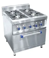 Плита газовая кухонная 4-х горелочная ПГК-49 ЖШ с газовой духовкой#1