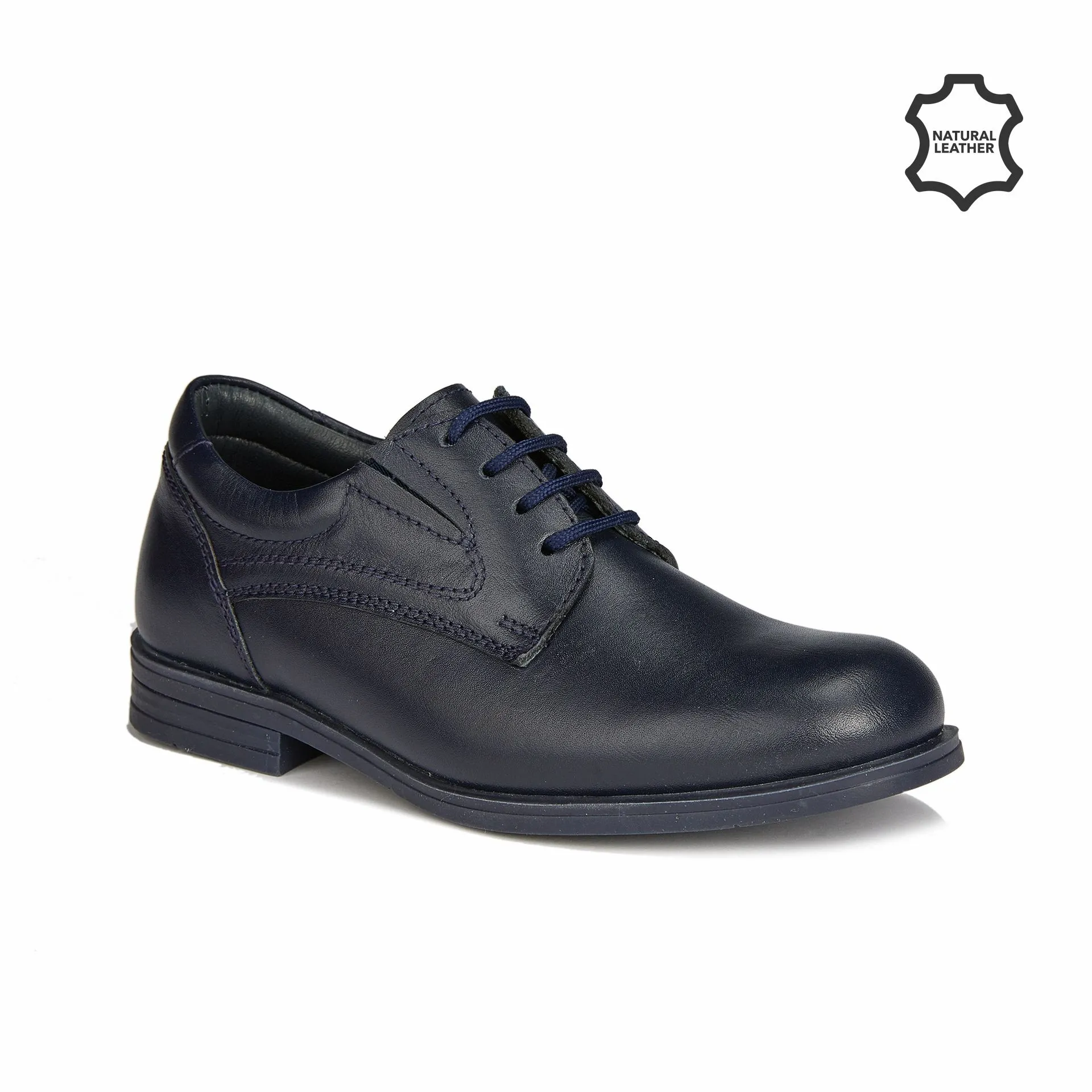 Школьная кожаная обувь Basic (темно- синие)#1