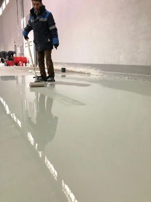 Полированный бетонный пол с нанесением литиевого упрочнителя#3