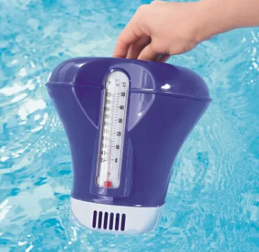 Поплавок-дозатор хлора для бассейна с термометром (синий), Bestway 58209#1