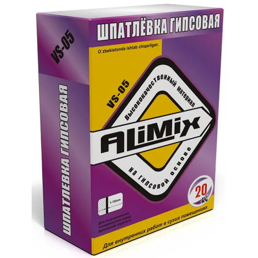Шпатлевка гипсовая выравнивающая «AliMix» VS-05#1