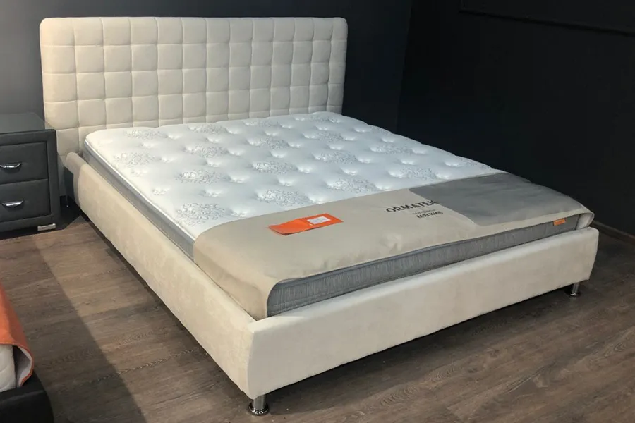 Двуспальная кровать "Corso-3" лофти лён#1