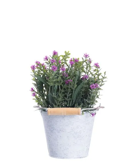 Декоративное металлическое ведро c цветком Flowers&Garden (18 см) №295#2