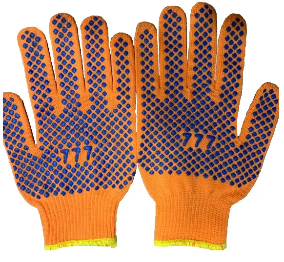 Трикотажные перчатки с ПВХ точкой#1