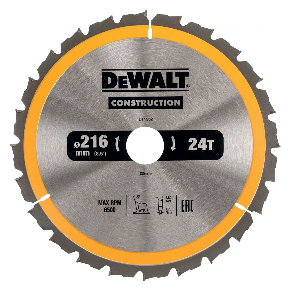 Пильный диск по дереву с гвоздями DEWALT, DT1952-QZ, 216 х 30 мм, 24 зубов#2