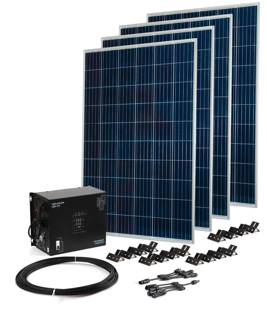 Комплект Teplocom Solar-1500 + Солнечная панель 250Вт х 4#1