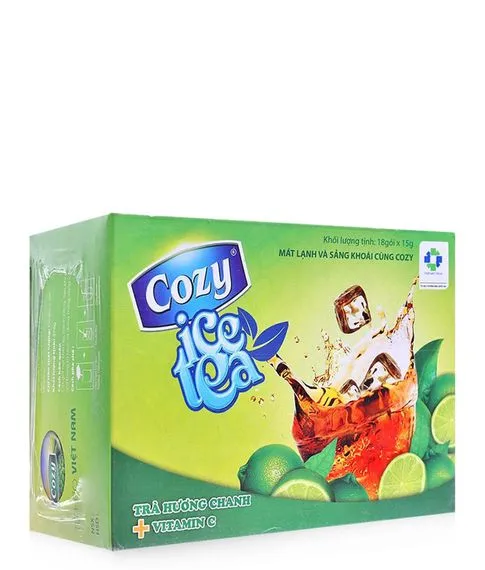 Растворимый черный чай Cozy со вкусом лайма "Ice tea" ( 18 пакетиков)#1