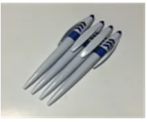 Ручка шариковая д/нанесения бело-синяя Елочка#1
