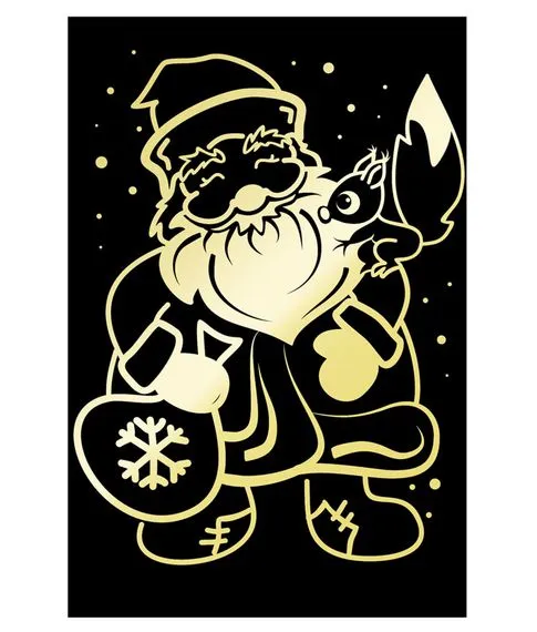 Набор для творчества Гравюра Дед Мороз малая с эффектом золота Lori#2
