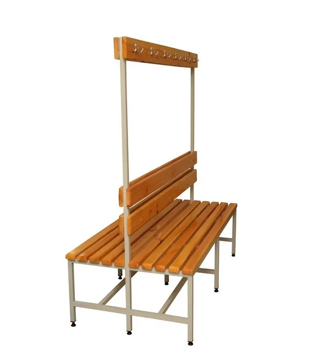 Вешалка скамейка двухсторенная для спорт зала (1600*1850*900)#1