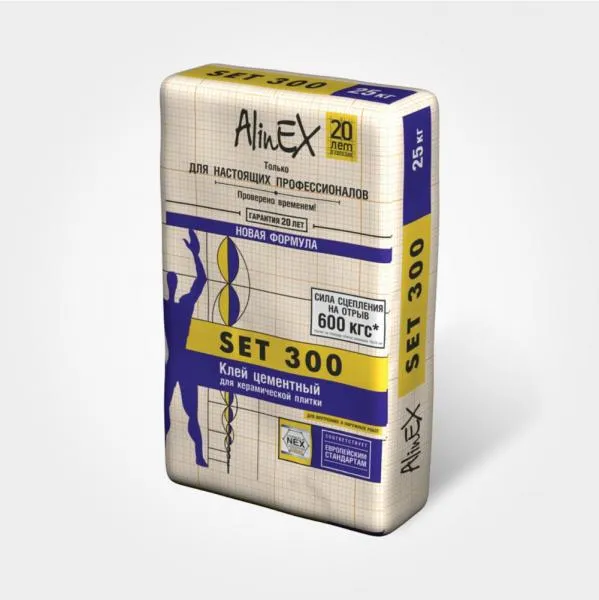 Клей плиточный АlinEX SET 300#1