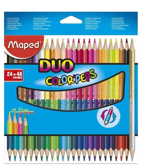 Цветные двухсторонние карандаши 48 цв - 24 шт Color Peps Maped#1