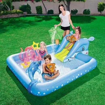 Надувной игровой бассейн "Фантастический аквариум" с горкой, Bestway 53052#1