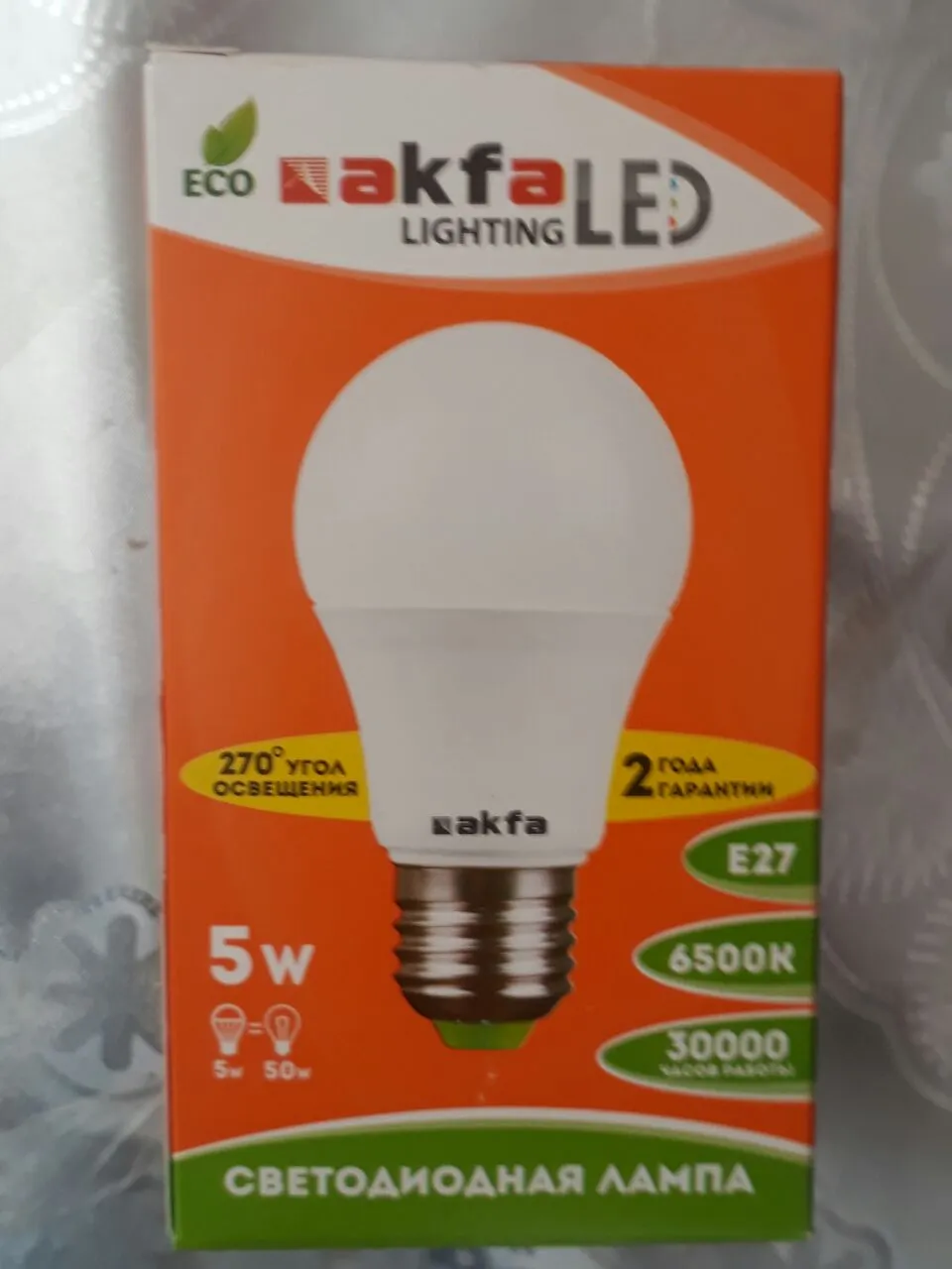 Светодиодная лампа LED Econom A60-M 1 E27 6000K ELT#9