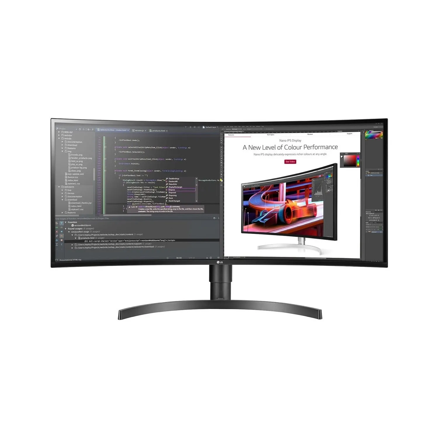Monitor LG - 34" 34WL85S-B Curved Ultra Wide Monitor / 34" / WQHD (3440 x 1440) / IPS / Matte#1