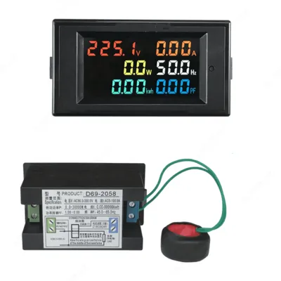 Многофункциональный монитор мощности 6 в 1 D69-2058 80-300V 0-100A#1