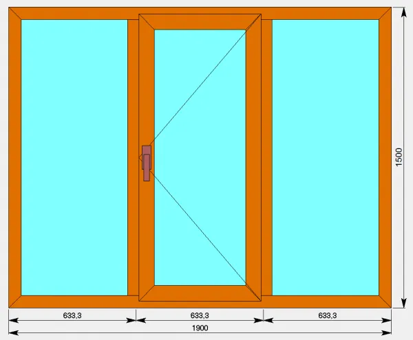Окно-2_2 Ламинированый ПВХ 6000#1