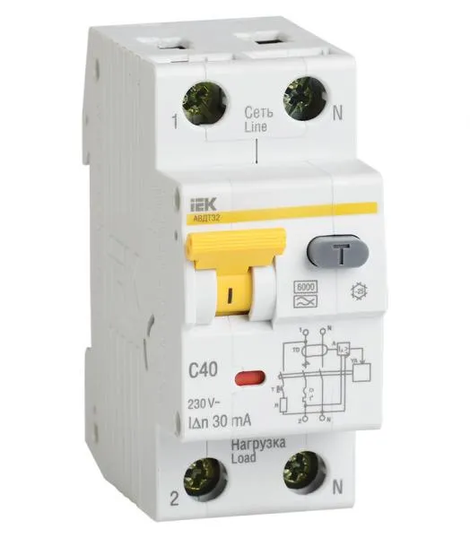 Автоматический выключатель дифференциального тока АВДТ34 C10-40 30мА ИЭК#1