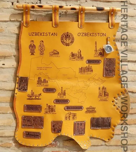 Карта Узбекистана  подарочная.#1