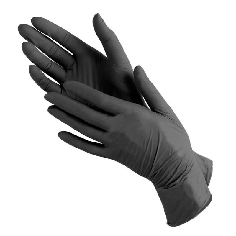 Перчатки одноразовые нестерильные, нитриловые L черные (WRP/Малайзия)#1