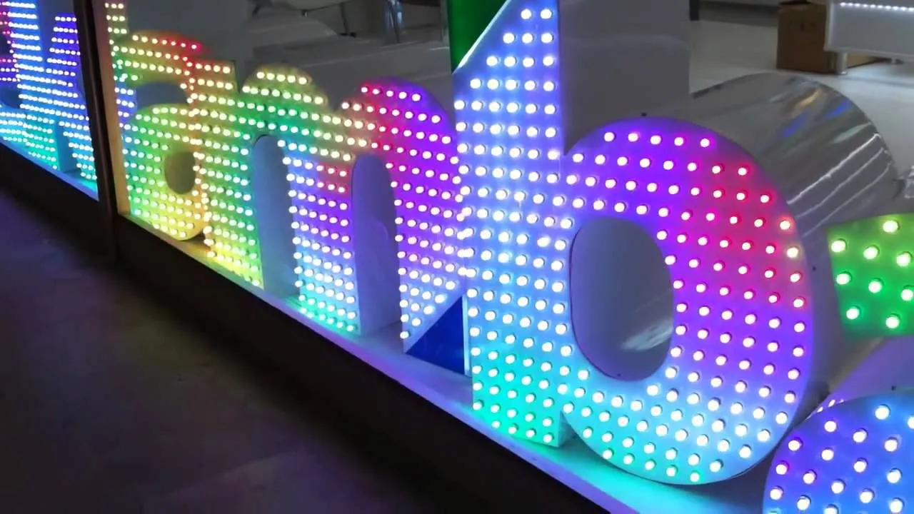 Светодиодные полноцветные видео буквы#3