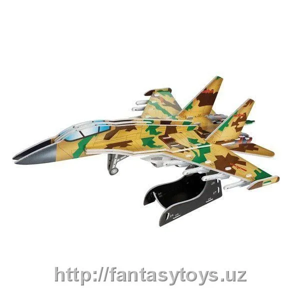 Картонный 3D-мини-пазл "Военный самолет"#1