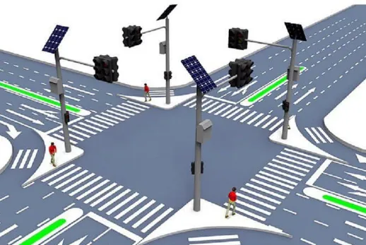 Фотоэлектрическая солнечная станция для дорожных знаков и светофоров#1