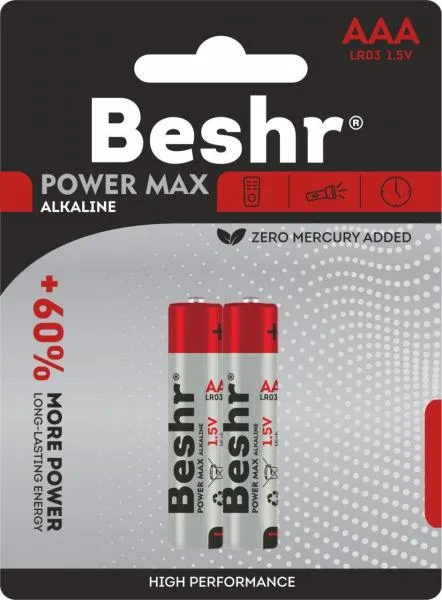 Батарейки BESHR POWER MAX ALKALINE LR6 1.5V#1
