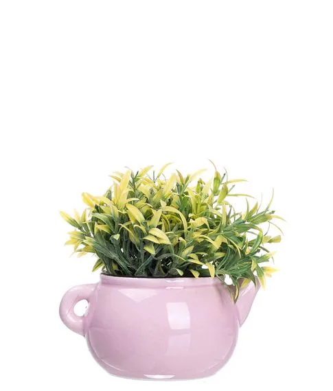 Декоративный керамический чайник с цветком ( 12 см) №298#2