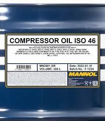Моторное масло Mannol Compressor Oil ISO 46#3