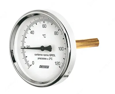 SITEM Термометр горизонтальный D80 mm, 0-120С, 75 mm#1