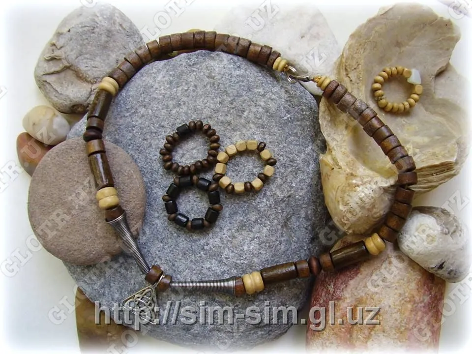Комплект ожерелье и браслеты#1