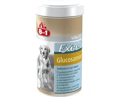 Добавка для собак 8in1 excel glucosamine (глюкозамин) 110 таб#1