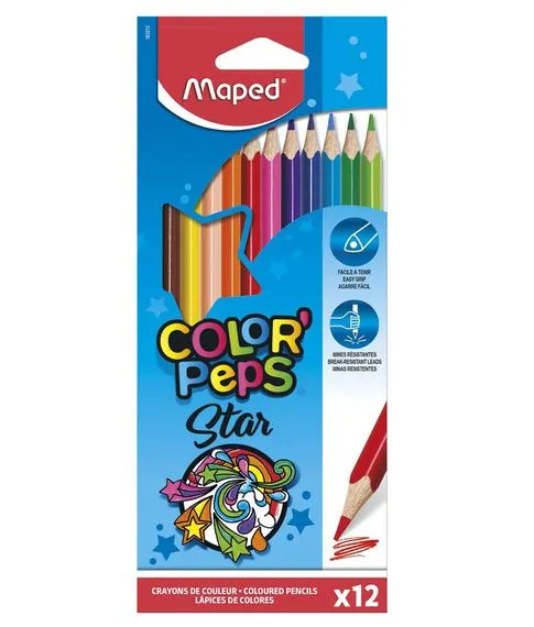Цветные карандаши 12 цветов Color Peps Star Maped#1