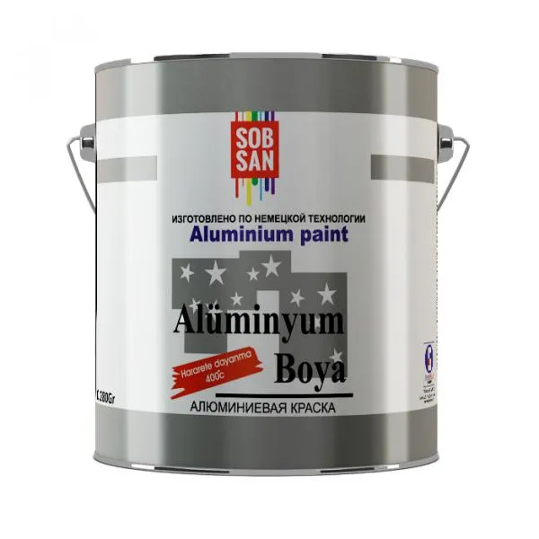 ALUMINYUM BOYA Sobtherm 600 С алюминевая краска2,5кг#1