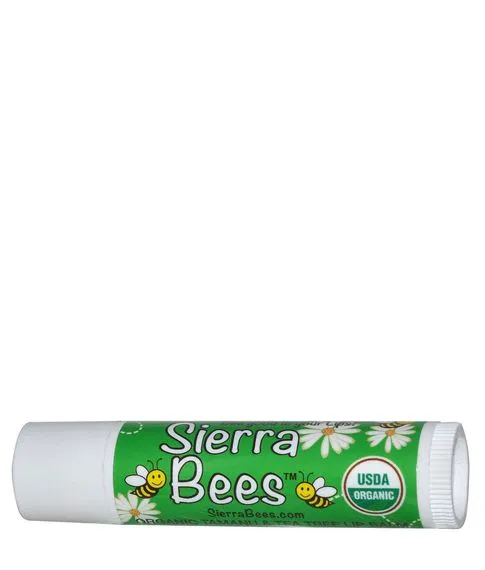 Органический  бальзам для губ, таману и чайное дерево  Sierra Bees#1