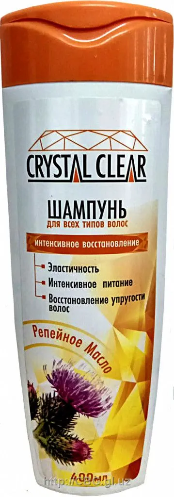 Шампунь Crystal Clear 400 мг "Репейное масло"#1