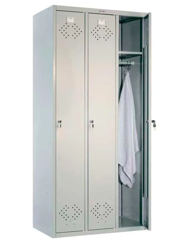 Шкаф металлический для одежды трехсекционный#6