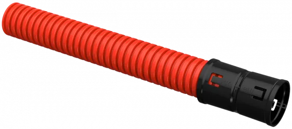Труба гофрированная двустенная ПНД d=40мм красная (50м) IEK#1