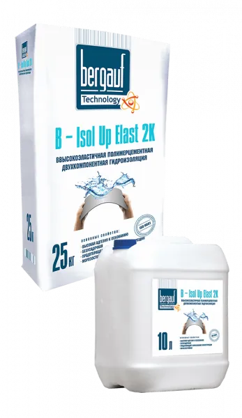 Высокоэластичная полимерцементная двухкомпонентная гидроизоляция B - ISOL UP ELAST 2K|
B - ISOL UP ELAST 2K#1