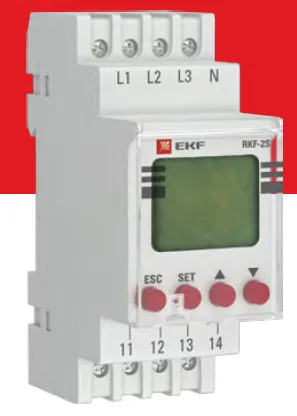 Реле контроля фаз с LCD -дисплеем RKF-2S (с нейтралью) EKF PROxima#1