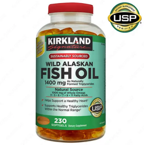 Рыбий жир в капсулах Kirkland Signature Wild Alaskan Fish Oil (230 шт.)#1