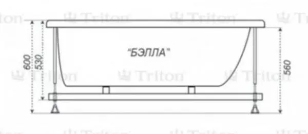 Акриловая ванна Тритон "Бэлла"  (Россия) (левая и правая)#5